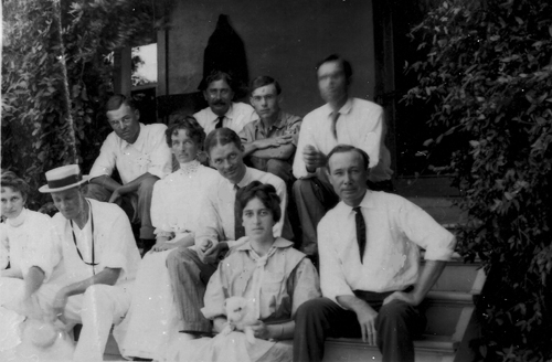 Front Steps of the Acadia, August 1908